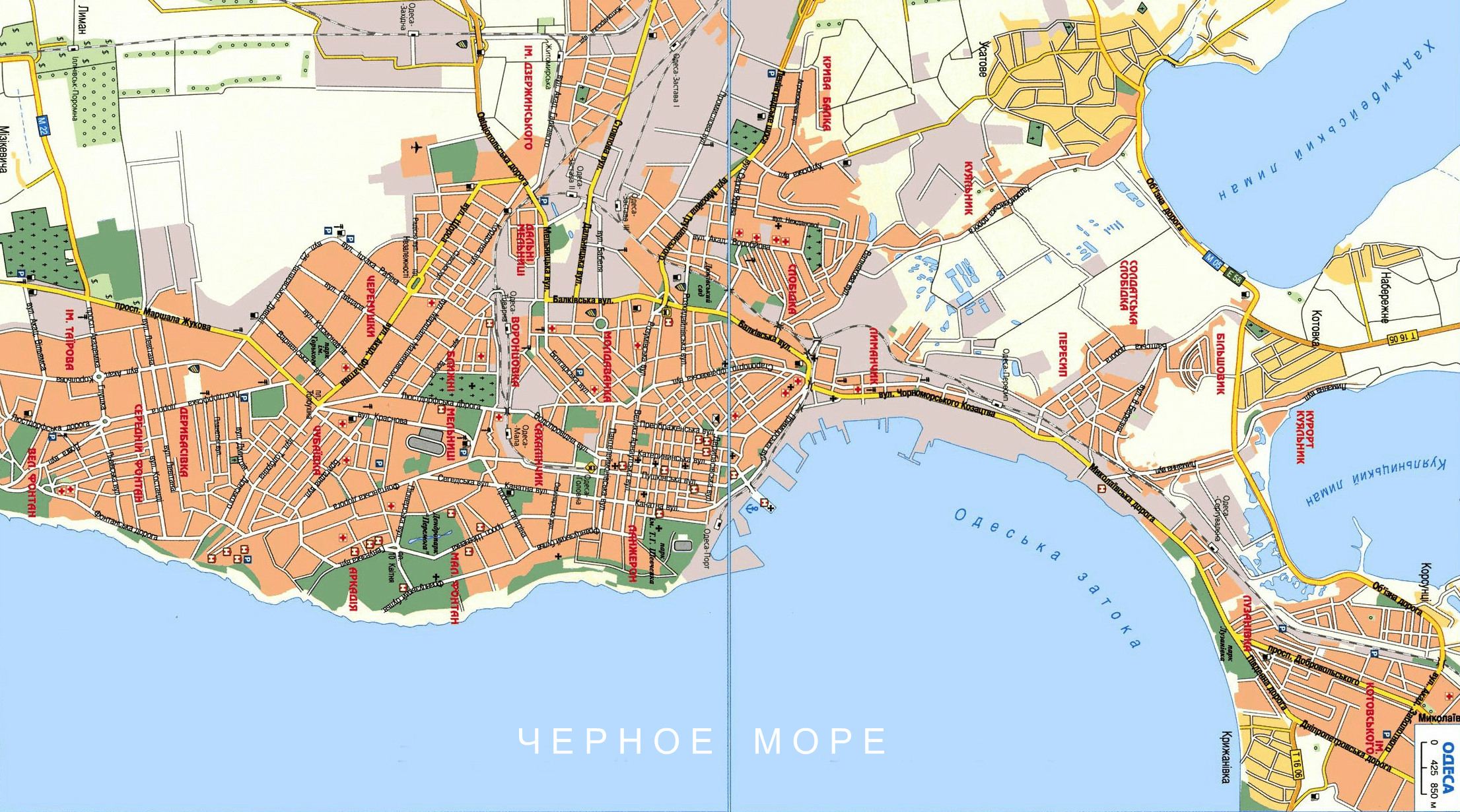Карта Одессы