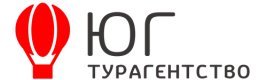 Логотип турагентства ЮГ в Молодечно. Горящие туры, автобусные туры, отдых на море и экскурсии
